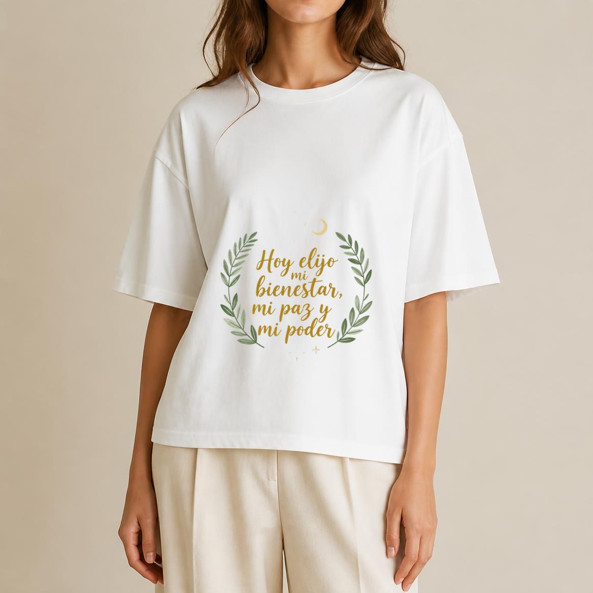 Camiseta Carodesign — Hoy elijo mi bienestar, mi paz y mi poder